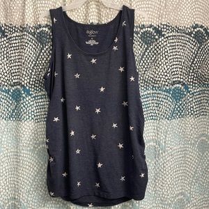 A:Glow Blue w/ White Stars Maternity Tank Top size XL